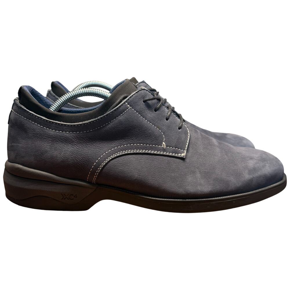 JOHNSTON & MURPHY XC4 Elkins Plain Toe Men's 10M Dual Width Navy Suede Shoes - Picture 6 of 13